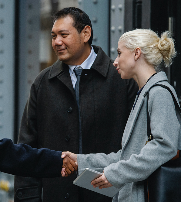 Businesspeople shaking hands